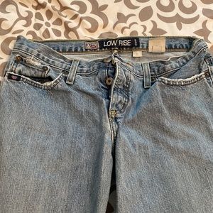 Cruel Girl Size 9 extra long slightly distressed jeans.